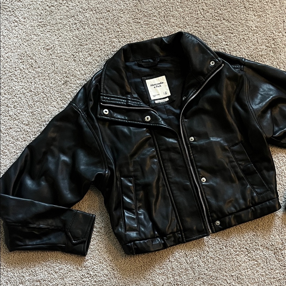 Abercrombie & Fitch Black Leather Jacket